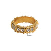 Jewelry Simple Style Geometric 304 Stainless Steel Zircon Rings