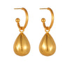 1 Pair IG Style Simple Style Water Droplets Brass 18K Gold Plated Drop Earrings