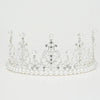 fashion crown imitation pearl alloy rhinestone plating crown 1 piece