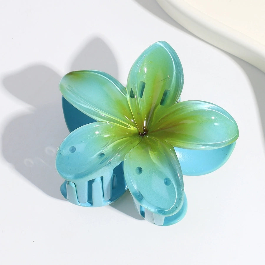 retro flower plastic resin hair band 1 piece