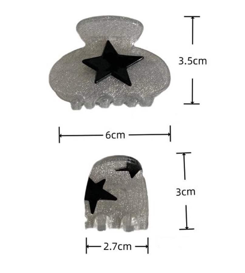 women's vintage style pentagram acetic acid sheets hair claws