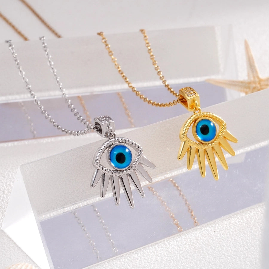 Jewelry Glam Lady Sexy Eye 304 Stainless Steel Copper Pendant Necklace