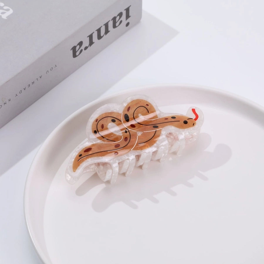 Women's Cute Simple Style Snake Acetic acid sheets Hair Claws