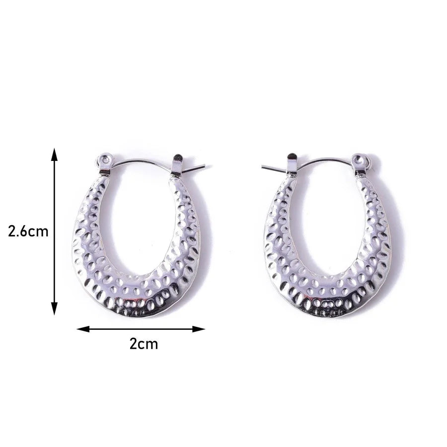 1 Pair Streetwear Geometric 304 Stainless Steel 18K Gold Plated Earrings