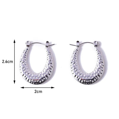 1 Pair Streetwear Geometric 304 Stainless Steel 18K Gold Plated Earrings