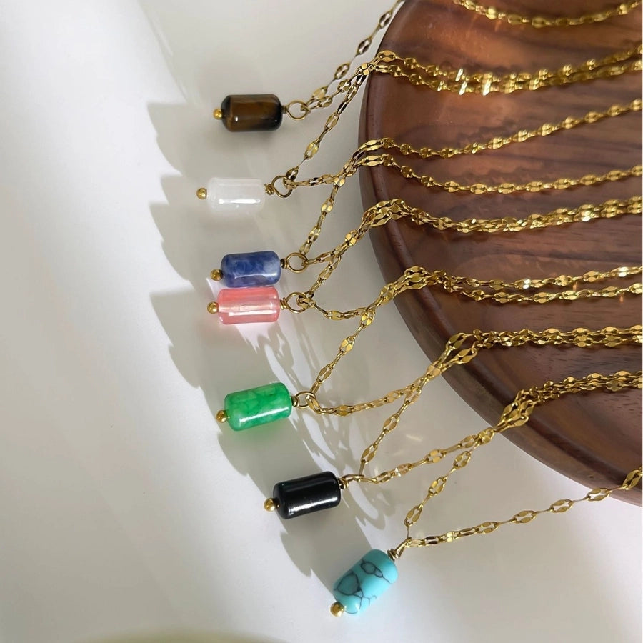 Jewelry Simple Style Classic Style Geometric 316L Stainless Steel  Plating Pendant Necklace