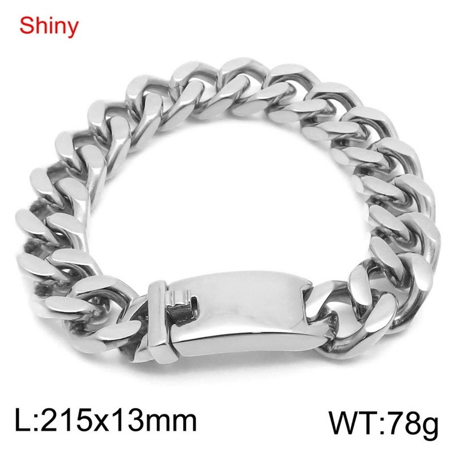 Trendy Unique Fashion Stainless Steel Cuban Link Chain Bracelet