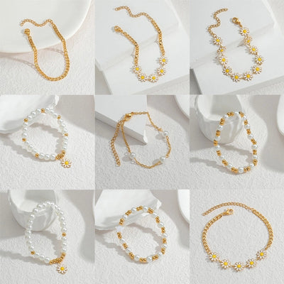 Elegant Flower 304 Stainless Steel Stainless Steel Bracelets In Bulk