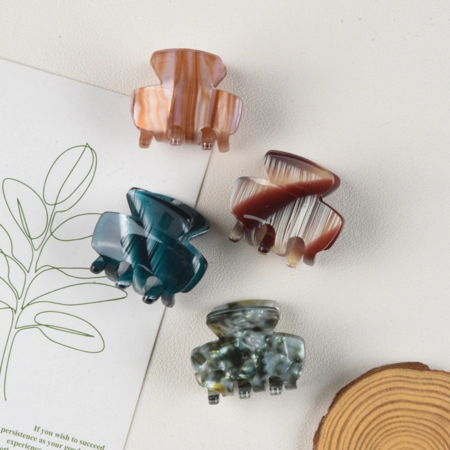 Women's Simple Style Marble Plastic Hair Claws