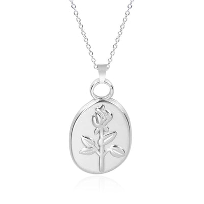 Jewelry Basic Modern Style Classic Style Flower 304 Stainless Steel 18K Gold Plated Plating Pendant Necklace