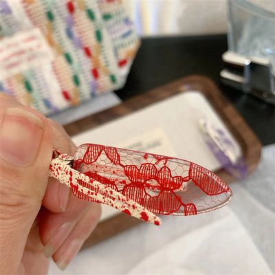 Women's Korean Style Mesh Resin Hair Clip