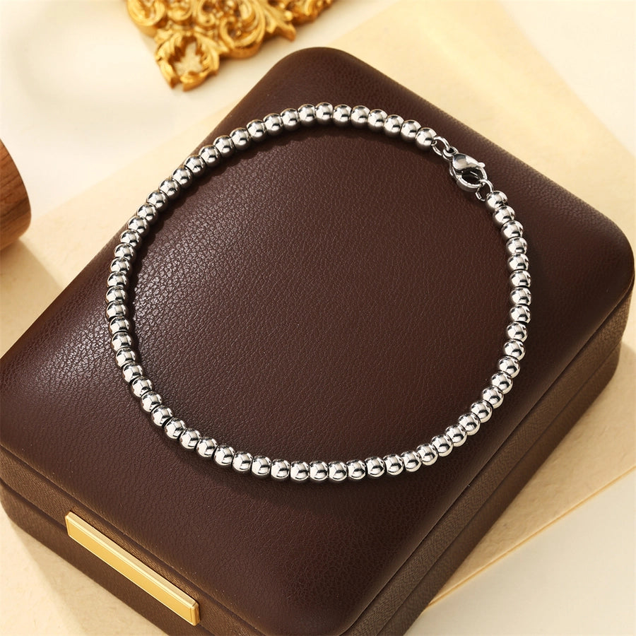 Casual Round 304 Stainless Steel Bracelets In Bulk