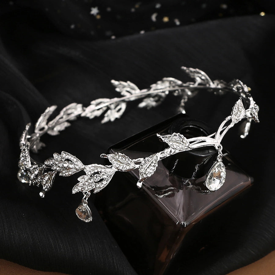 Korean-style eyebrow pendant wedding headdress bridal jewelry alloy rhinestone headband crown princess hair accessories wedding accessories