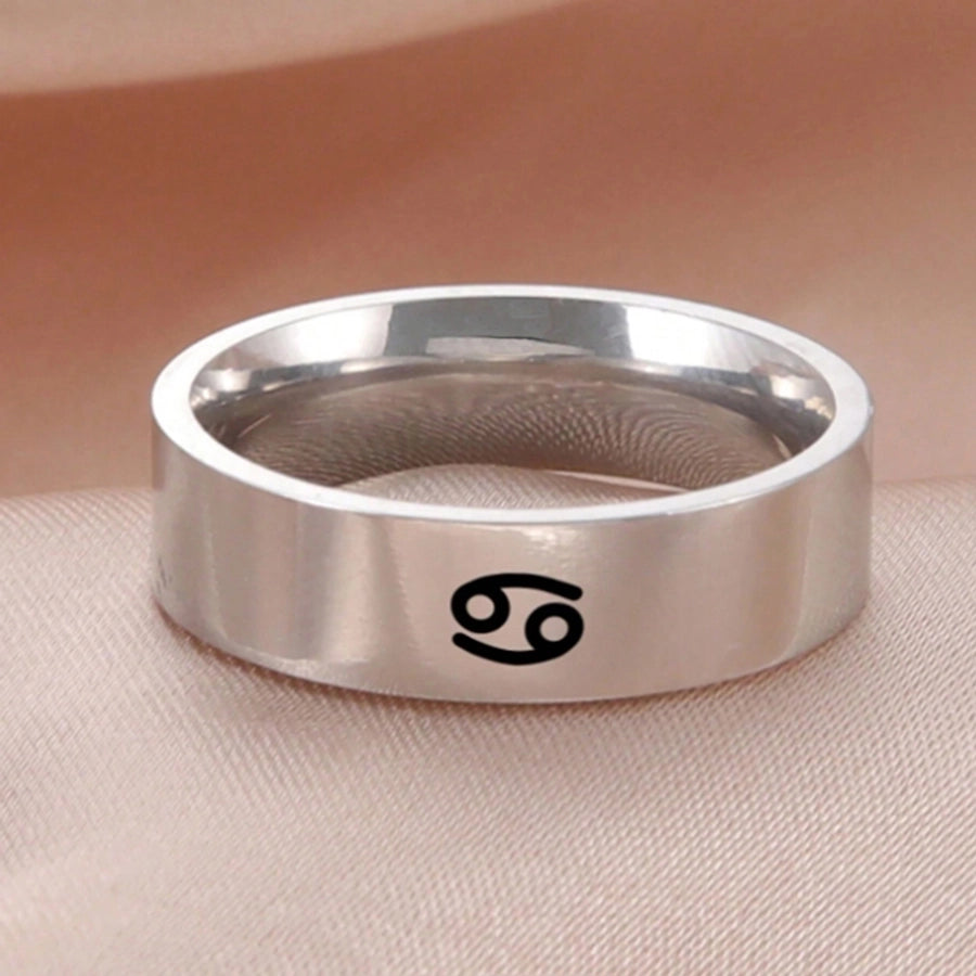 Jewelry French Style Simple Style Commute Constellation 304 Stainless Steel Rings