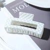 elegant simple style solid color plastic resin hair claws