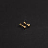 1 Pair Simple Style Round 304 Stainless Steel 18K Gold Plated Ear Studs