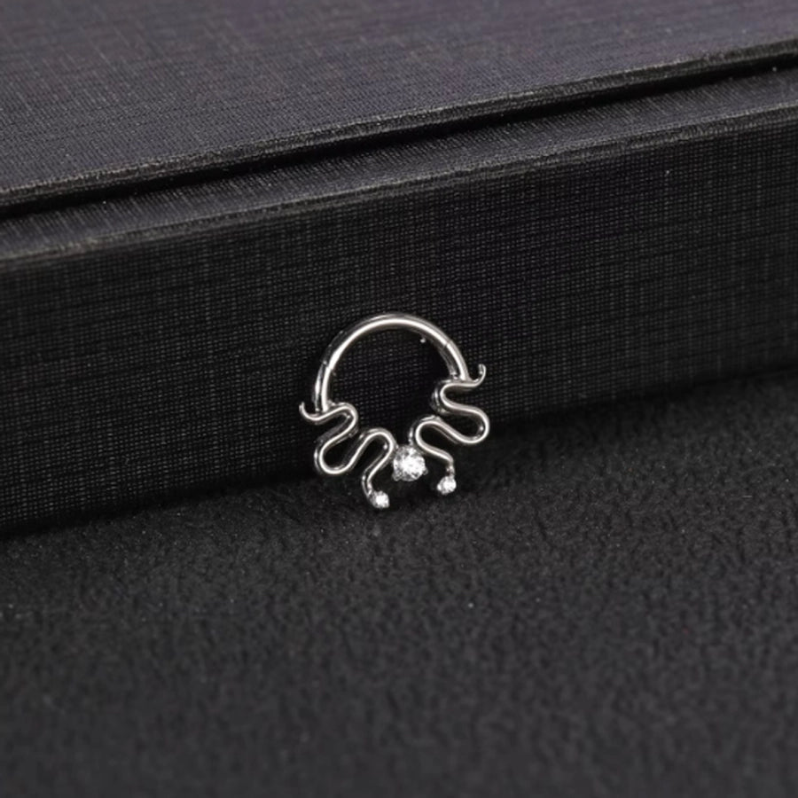 1 Piece Nose Rings & Studs Elegant Luxurious Simple Style Irregular Pure Titanium Titanium Alloy Zircon Ear Cartilage Rings & Studs Nose Rings & Studs