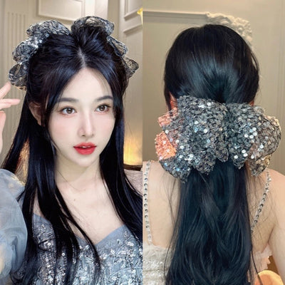 Women's Sweet Simple Style Bow Knot Gauze Hair Clip