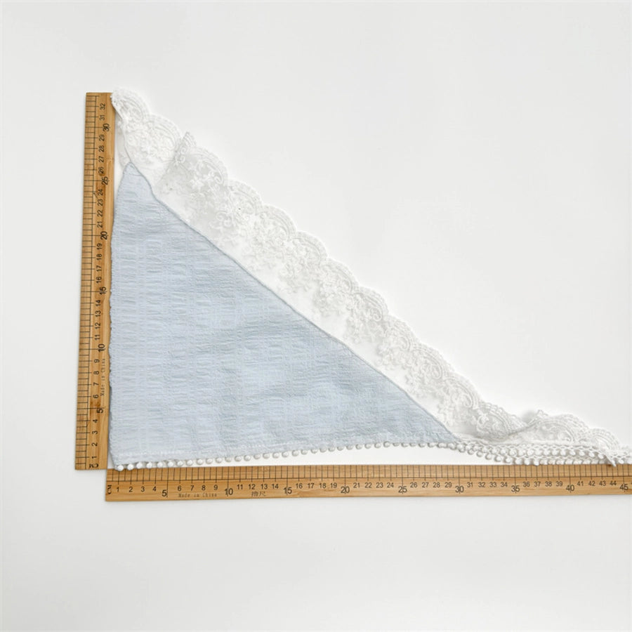 Small Floral Scarf 2024 New Floral Tie Hair Scarf Sense Shawl Lace Stitching Hair Band Scarf