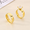 Jewelry Vintage Style Geometric 304 Stainless Steel 18K Gold Plated Rings
