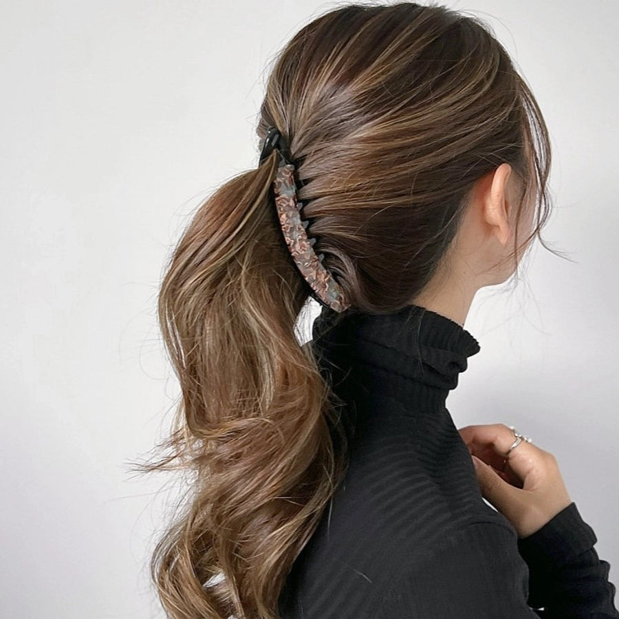 Women's Retro Simple Style Color Block Leopard Acetic acid sheets Hair Clip