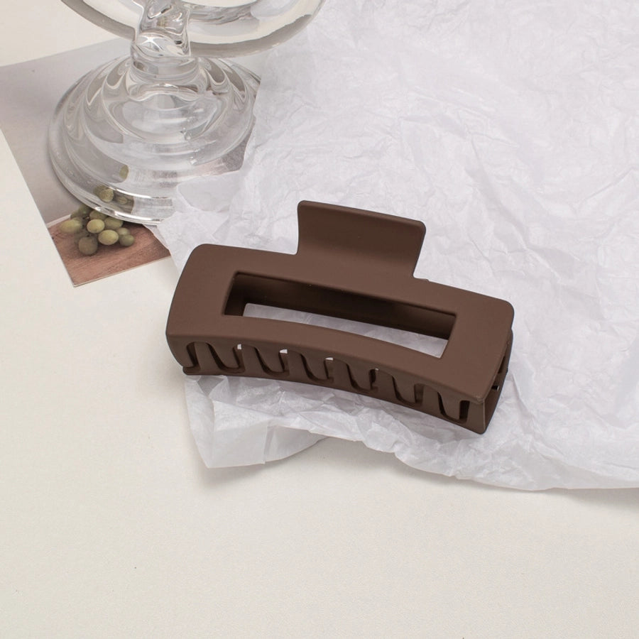 simple style solid color plastic resin spray paint hair clip 1 piece