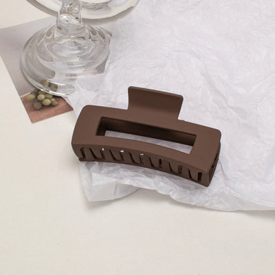 simple style solid color plastic resin spray paint hair clip 1 piece