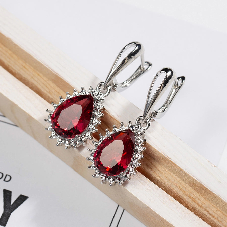 wish hot selling earrings  popular three-piece Rose Zircon Jewelry earrings for women