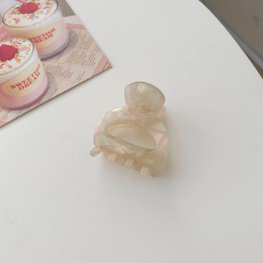 fashion solid color plastic resin polishing hollow out hair claws