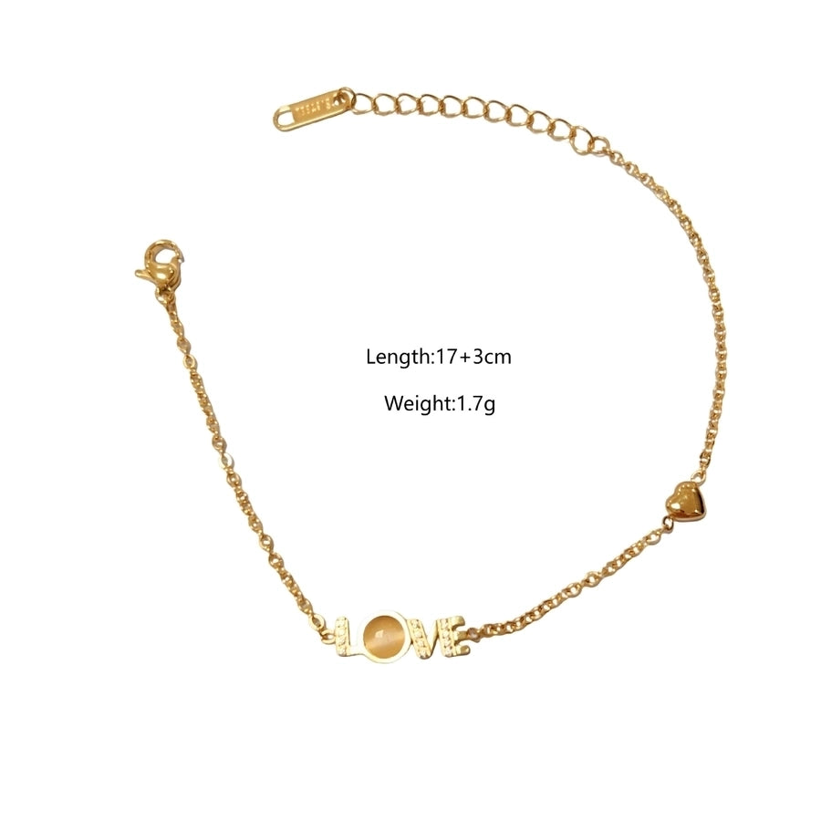 Modern Style Classic Style Love Starfish Heart Shape 304 Stainless Steel natural stone Bracelets In Bulk