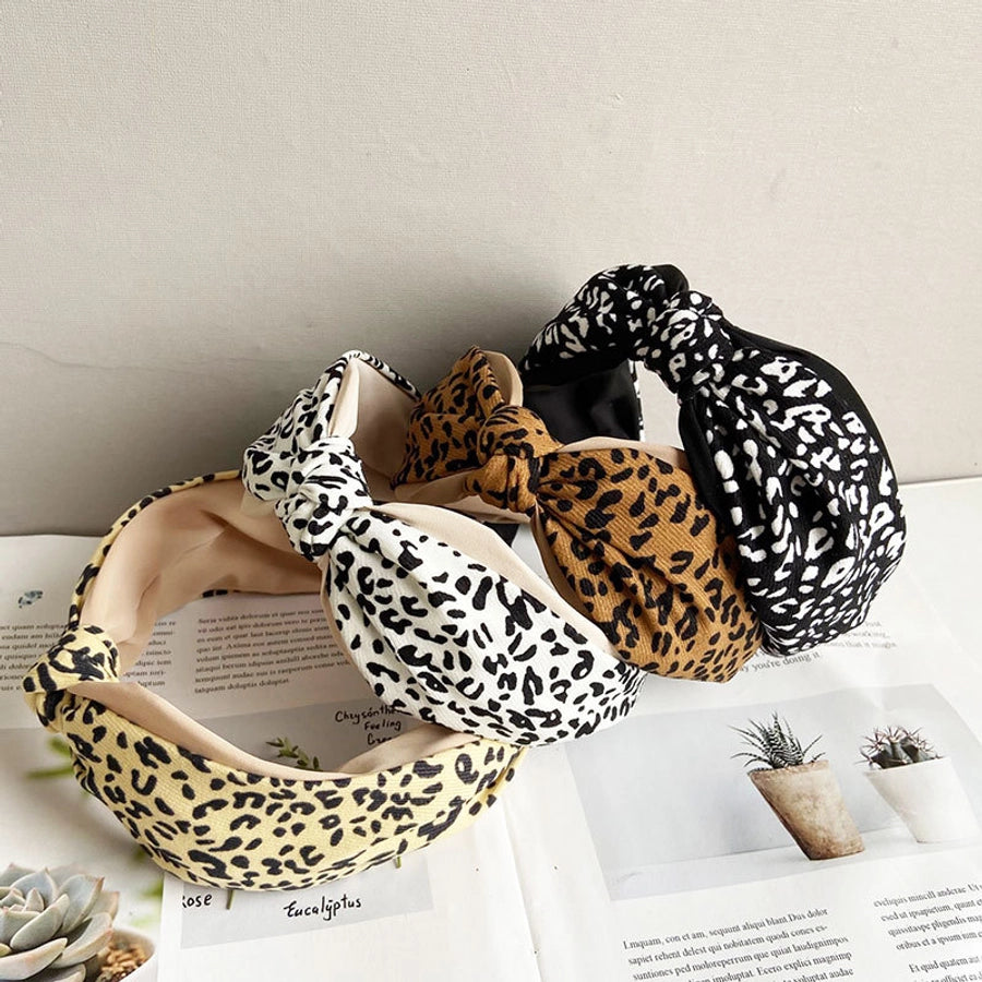 women's ig style retro leopard cloth hair band