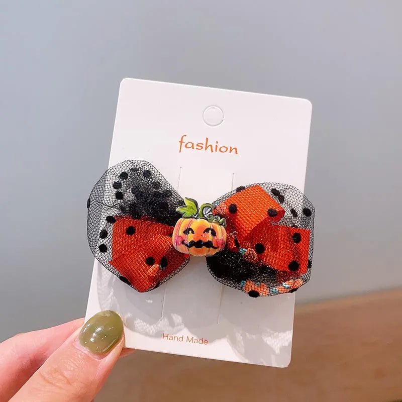 Halloween Cool Style Girl'S Pumpkin Cat Ghost Felt Hair Clip