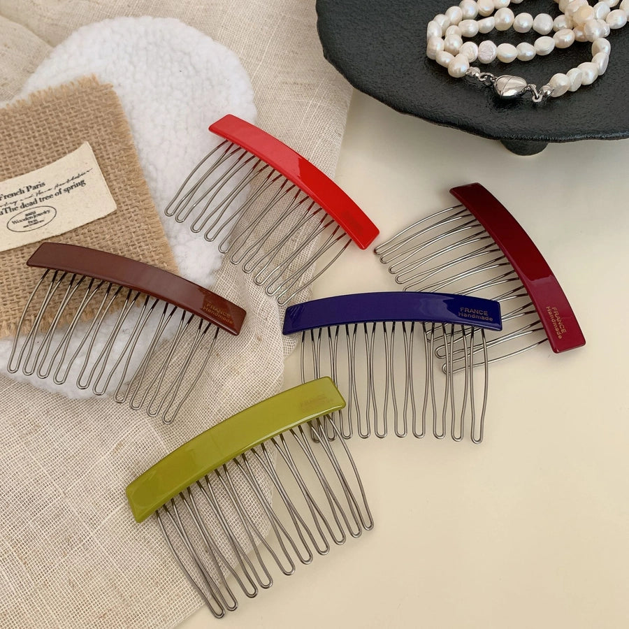 Women's Casual Simple Style Streetwear Geometric Acetic acid sheets Metal Insert comb