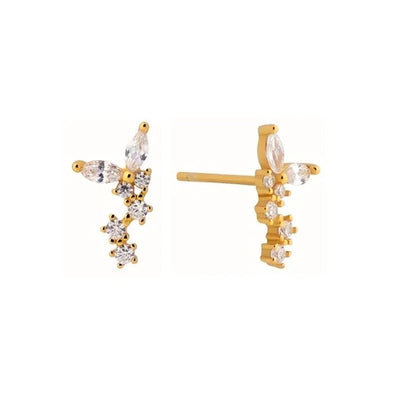 1 Pair Casual Elegant Geometric Copper Zircon Drop Earrings Ear Studs