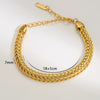 Retro Solid Color 304 Stainless Steel Bracelets In Bulk