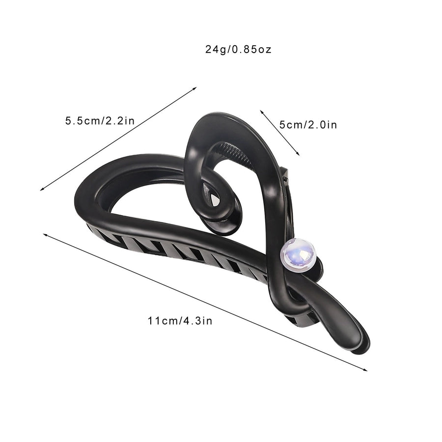 Women's Sweet Simple Style Heart Shape Plastic Resin Inlay Artificial Pearls Hair Claws