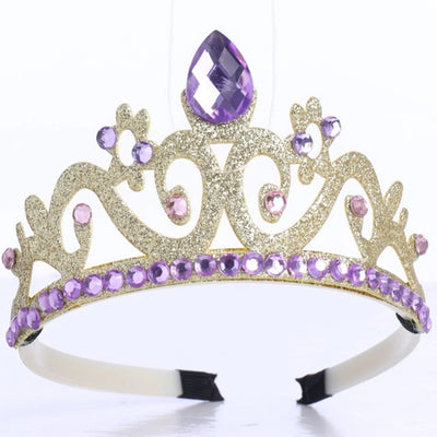 Cut surface drop-shaped gem crown headband fashion personality exquisite role play children's headband photo props