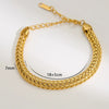 Retro Solid Color 304 Stainless Steel Bracelets In Bulk