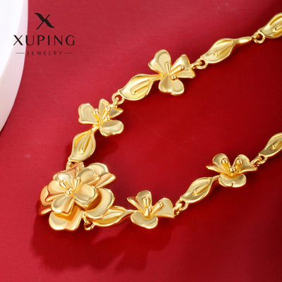 Jewelry Elegant Retro Flower Copper 18K Gold Plated Plating Bracelets