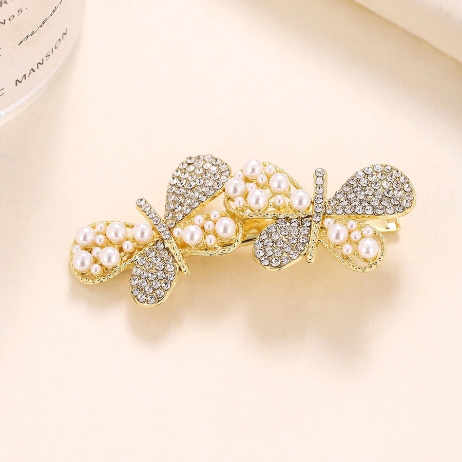Women's Simple Style Classic Style Flower Alloy Inlay Zircon Hair Clip