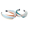 retro hairband women's fabric stitching stripe hair bundle pressure hair hoop net popular  new hairpin headdress