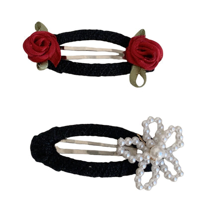 Women's Casual Simple Style Streetwear Flower Cloth Hair Clip