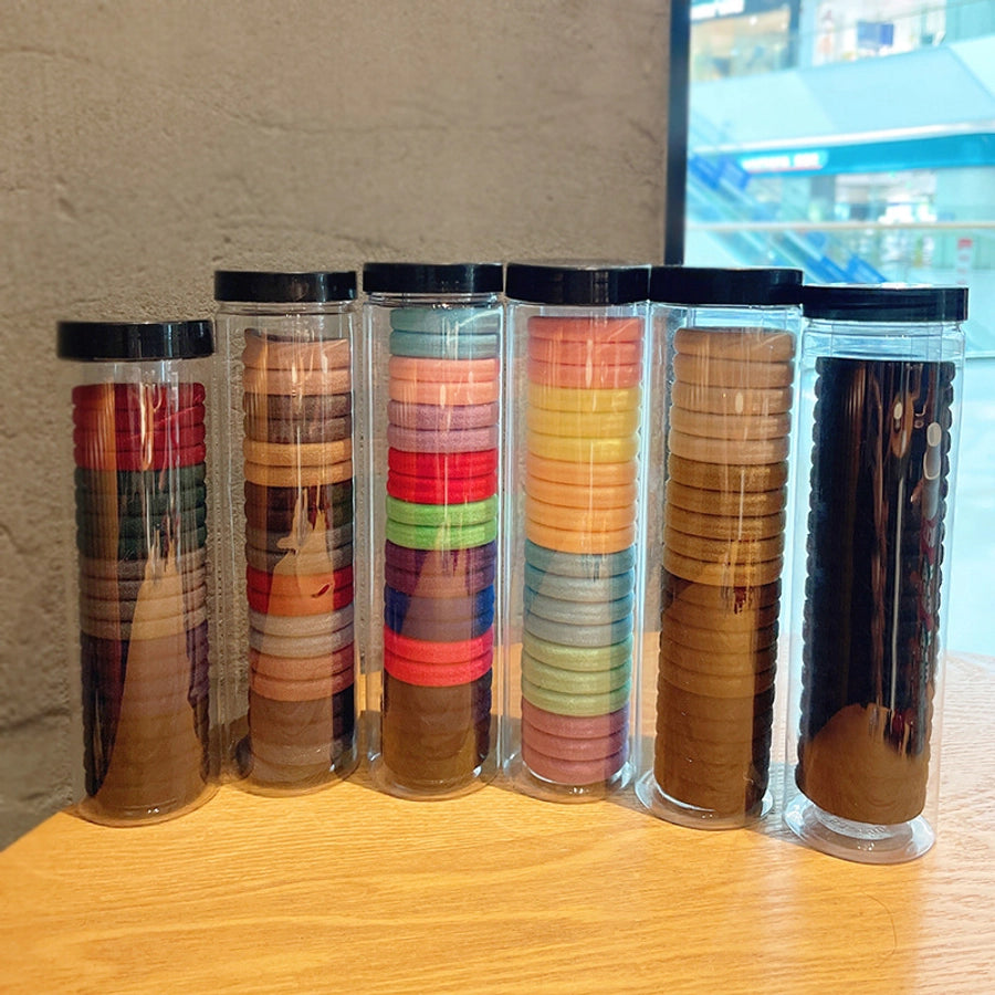 korean version of 20pcs cans high elasticity hair rope without seam rubber bands hair rope hair ring