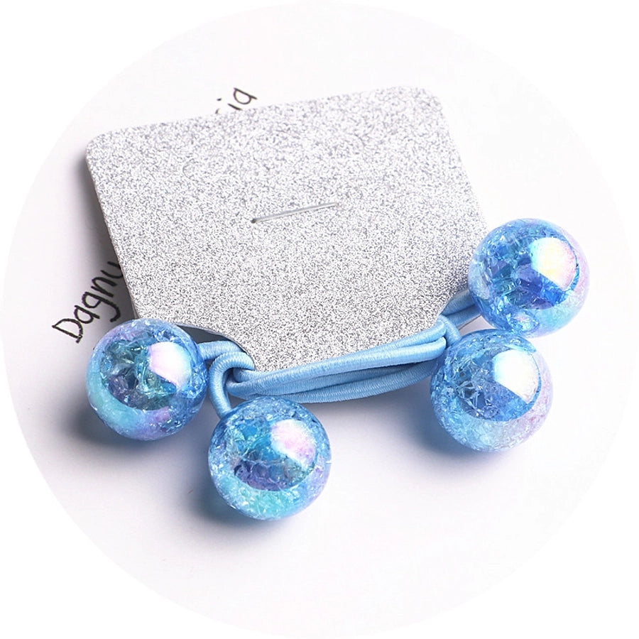 Kid'S Cute Simple Style Round Colorful Arylic Hair Tie