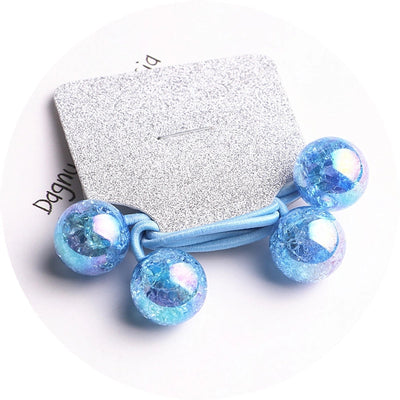 Kid'S Cute Simple Style Round Colorful Arylic Hair Tie