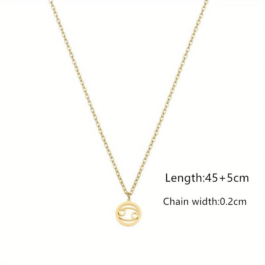 Jewelry Simple Style Classic Style Constellation 201 Stainless Steel 304 Stainless Steel Pendant Necklace