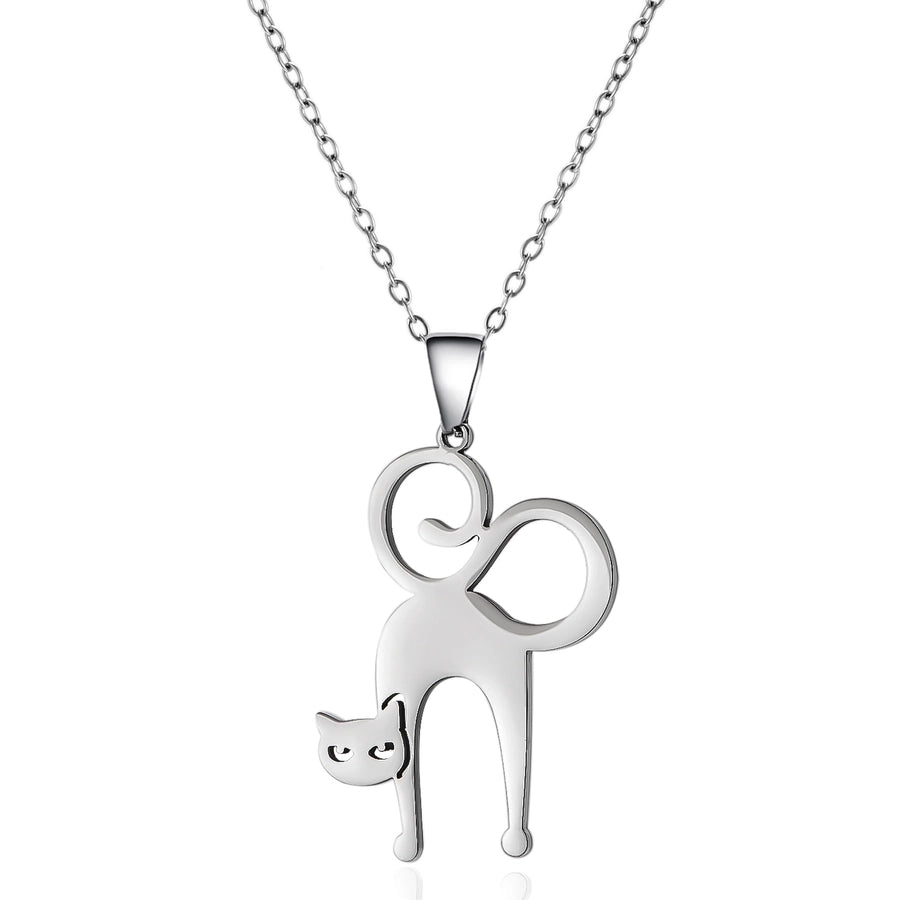 Jewelry Funny Pumpkin ghost Spider 201 Stainless Steel Asymmetrical Hollow Out Pendant Necklace