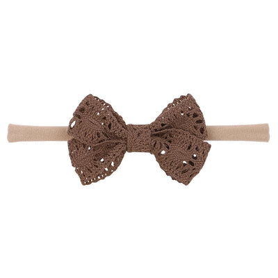 pure color lace bow children hairband