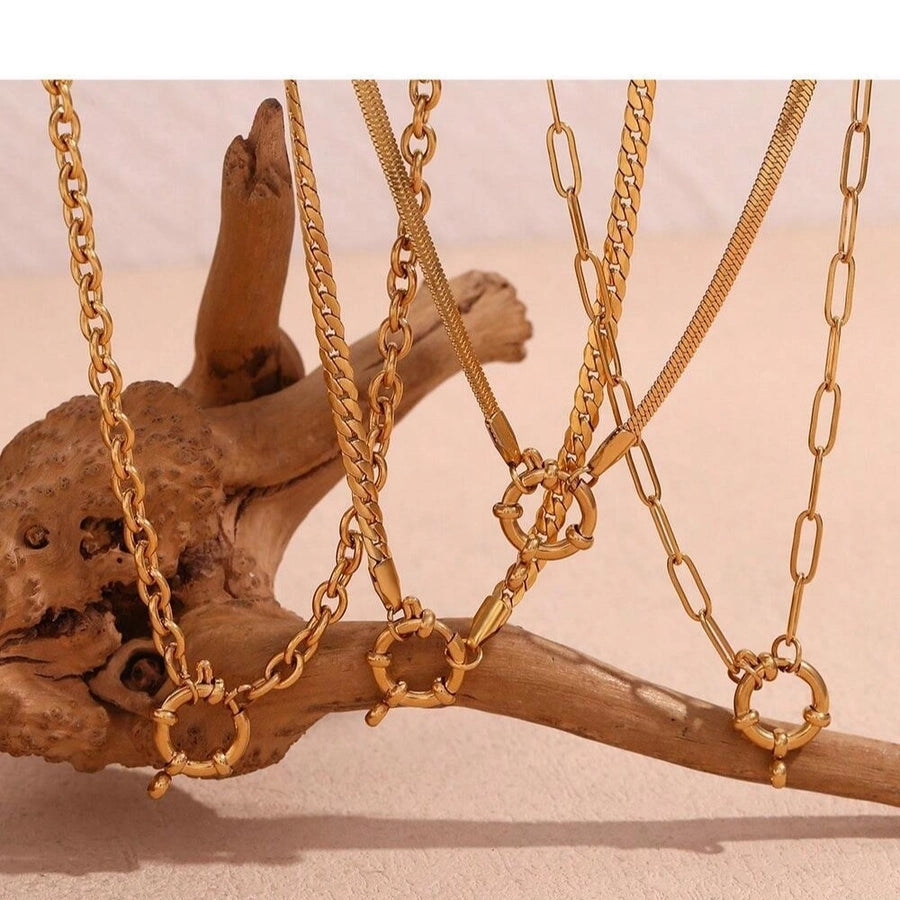 Jewelry Lady Geometric 306 Stainless Steel Plating Necklace