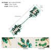 Women's Elegant Shiny Leaf Alloy Inlay Rhinestones Hair Band